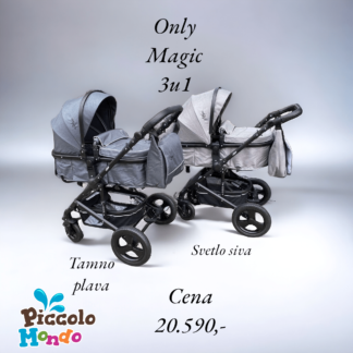 Only Magic 3u1 kolica za bebe tamno plava
